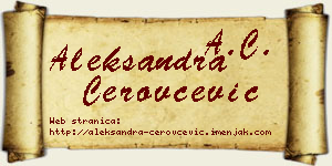Aleksandra Cerovčević vizit kartica